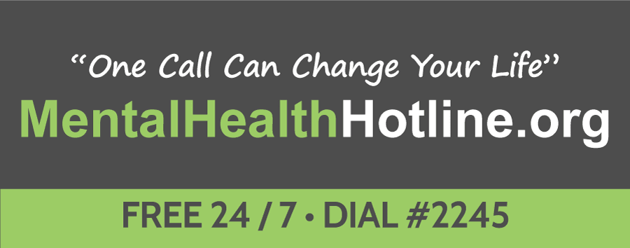 A billboard campaign for MentalHealthHotline.org stating "One Call Can Change Your Life".