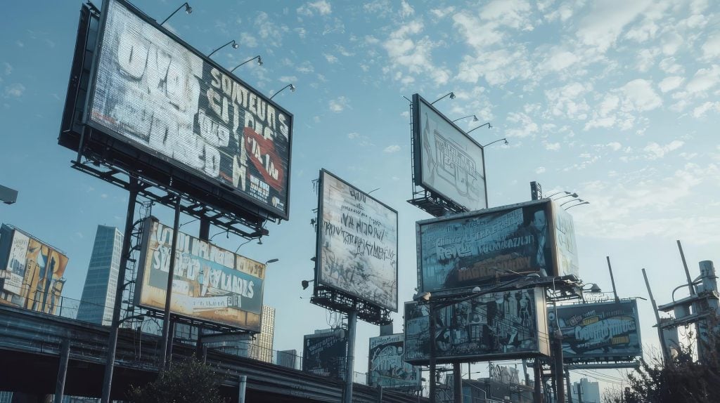 A photo representing billboard inventory an outdoor marketing agency would have.