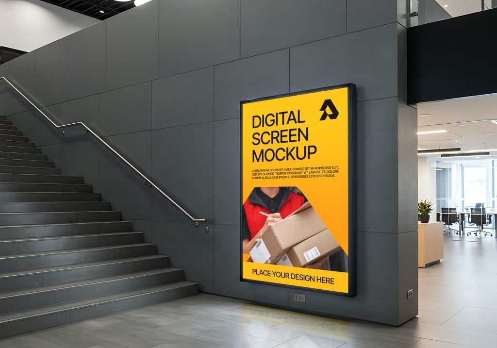 A picture of a indoor billboards for startups.